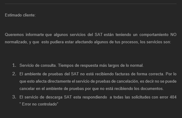 Asi las cosas con los Servicios del SAT
