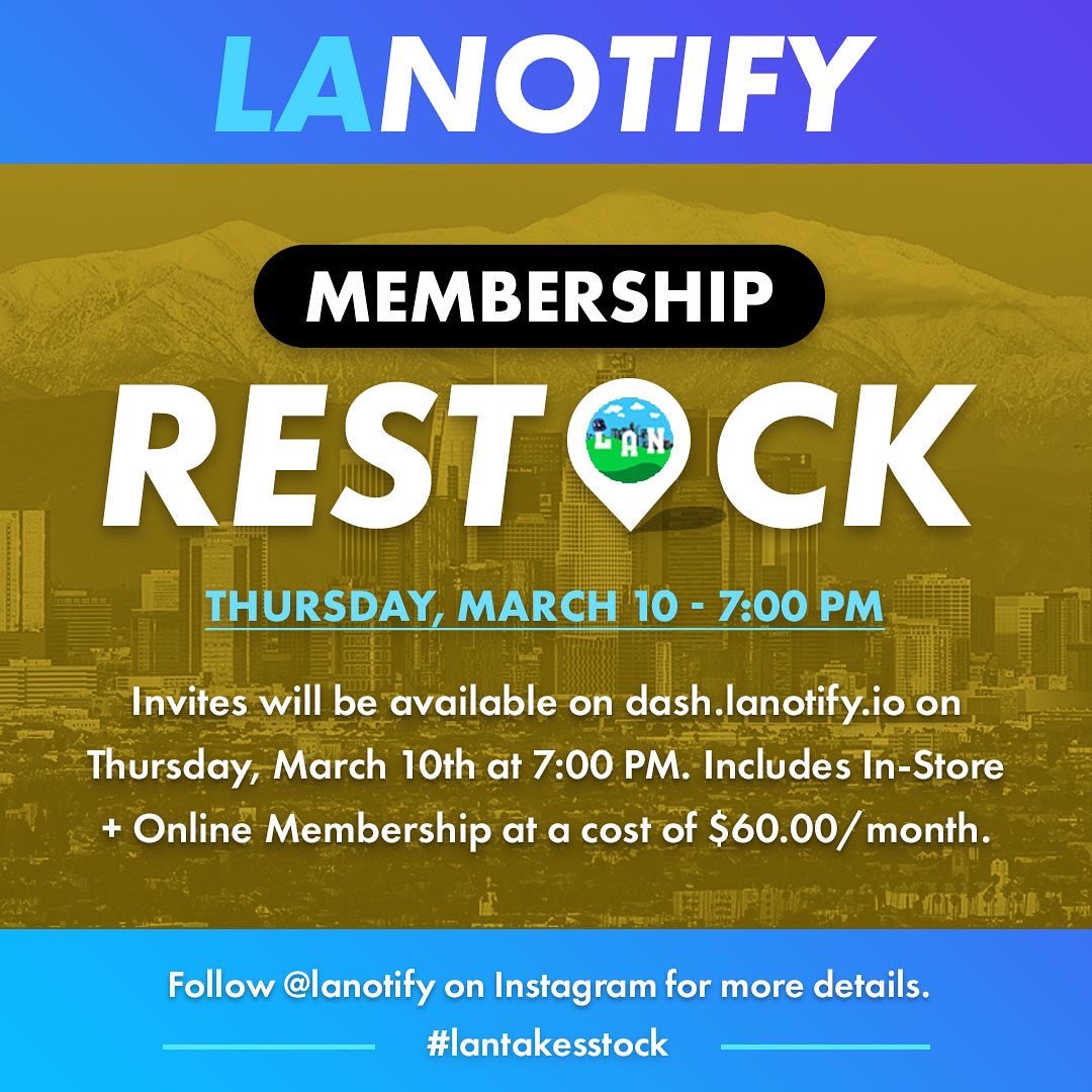 ✅ It’s almost time! Who’s ready?

🤚🏼 In-Store Memberships will be available through our Dashboard on Thursday, March 10, at 6:00 PM PST.

❤️ Head over to our Instagram for full details: instagram.com/p/Ca3ZQfKLUR2/…