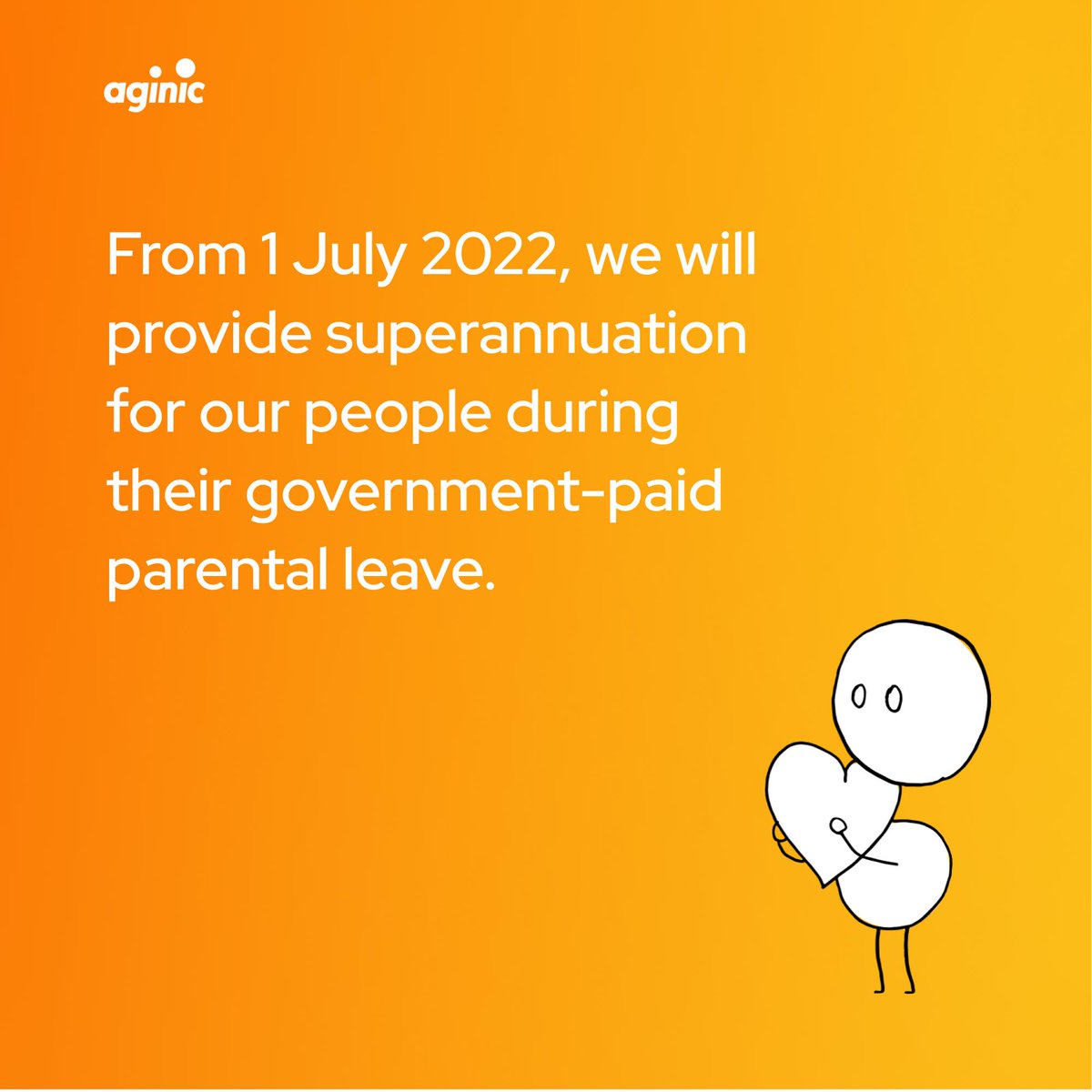 Yesterday our COO Angel Chan shared an exciting announcement with our Aginic crew: We will start providing superannuation for our people during their government-paid parental leave from FY23.

#payequity #genderequity #equalopportunities #breakthebias2022