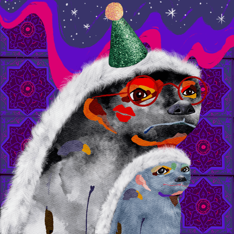 StepheneKlein's tweet image. Thrilled with my @HoneyBadgesNFT by @aslanruby! 
IRL I had a super hectic day &amp;amp; although I had presale, was only just now able to mint! l love #Stars!!! What were the odds BOTH #NFTs would have stars in them? #pantone2022 #veriperi w/star coveralls &amp;amp; babybadges with #starrynight.