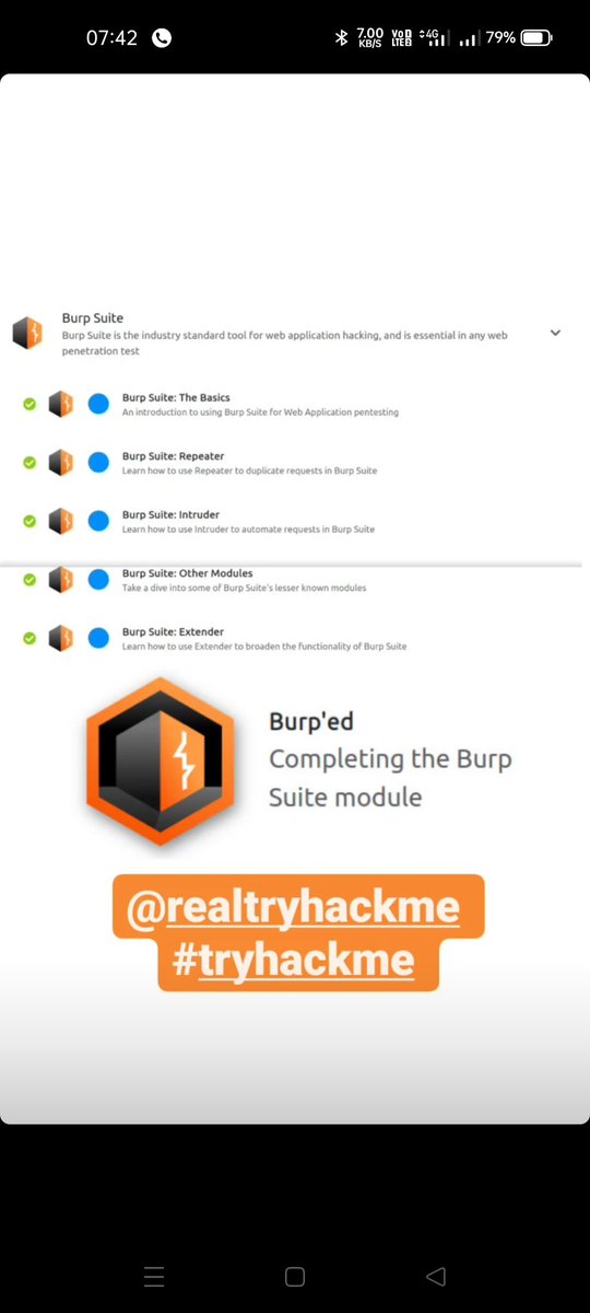 Cyber_Talk_'s tweet photo. New Reward..# Burp'ed # On @tryhackme

#tryhackme #burp #burpsuite #penetrationtesting https://t.co/ytQeXs0b8n
