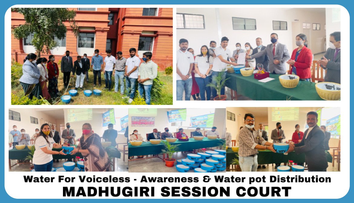 30+ WFV water bowls installed around Taluk Court Complex-Madhugiri, Tumkur

📍Taluk Court complex-madhugiri
maps.app.goo.gl/rdcnkZ5wUvA7KG…

Now birds and animals inside the campus get clean drinking water😃

Collect free water bowl from nearest WFV water bowl distribution point.
