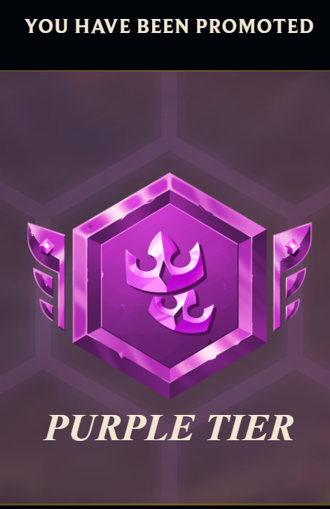 GianneSkyT's tweet photo. Promoted to Purple Tier just now wahoo!
My random TFT duos are actually decent these days. 
3410 LP road to 4000 maybe.
#TFTGrind https://t.co/NeqCOkhrnM