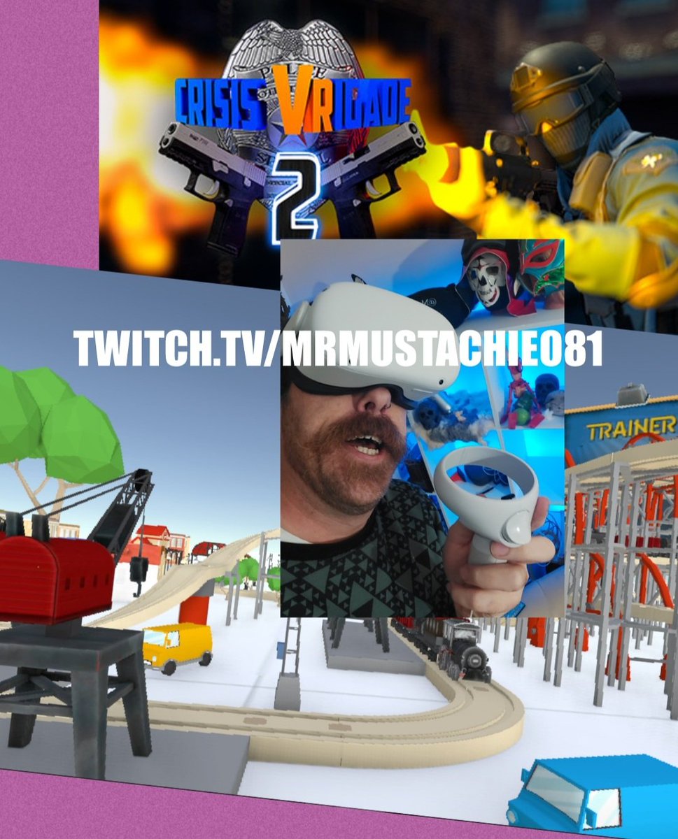 MrMustachieo81's tweet photo. It's a #SUMALAB #VR party !!
https://t.co/MMc1zPkmVb
Some On the rails swat fun #CrisisVRigade
& then a nice relaxing time playing some old school wooden toy trains, IN #VR! #TrainerVR
All by @diempuntoes & @kanowins
Stop on by!
#Gamedev #indiegame #indiedev @ShoutGamers #rt https://t.co/IYzToPKsW3