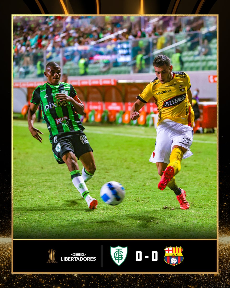 BarcelonaSC's tweet photo. Final en Belo Horizonte.

#AMEvsBSC 🇧🇷 0-0 🇪🇨

#Libertadores #VuelveElReto 🟡⚫️ https://t.co/8gbSruNdjl