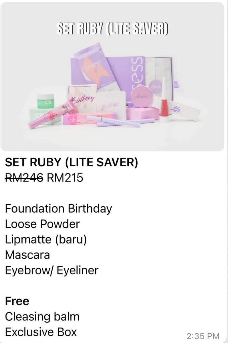 _NaniNajwa's tweet photo. Ya ampun sesuai sangat ni jadikan hadiah anniversary 🥰🥰
para suami toksah pening kepala nak cari hadiah apa lagi dah.
Bagi je set ni! Konfem isteri senyum sampai ke tidur hehe
☎️ https://t.co/MPl67CdJsm
#ivaangles #squadsyiera #obsesscosmeticsmalaysia https://t.co/6oFI1ztVLj