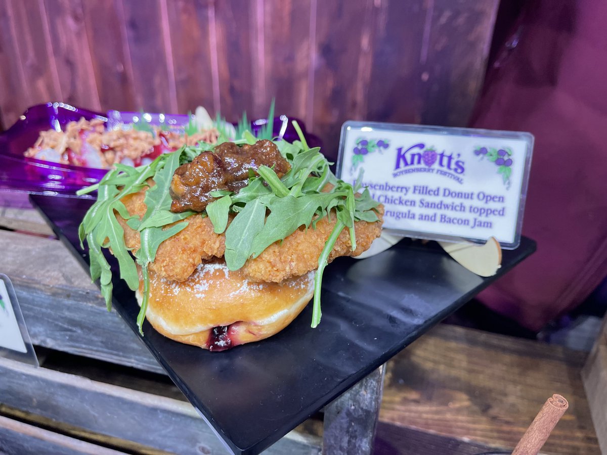 Attractions's tweet photo. Here’s a small sampling of the foods available at tonight’s @knotts #BoysenberryFestival media preview ^@skubersky https://t.co/TVhi1gfiiW