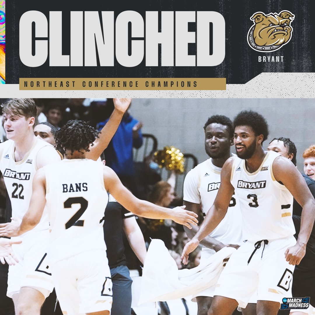 The Bryant Bulldogs are going dancing! 🐶🕺

Bryant is tournament bound for FIRST TIME IN SCHOOL HISTORY after winning the NEC championship! #MarchMandess
