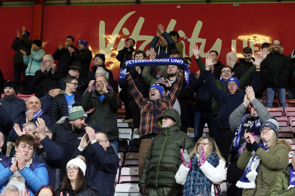theposh's tweet photo. 📷 A long way from home on a Tuesday night. Thank you so much for your magnificent support this evening.

👏👏����

#pufc https://t.co/LhGTH4BEyN