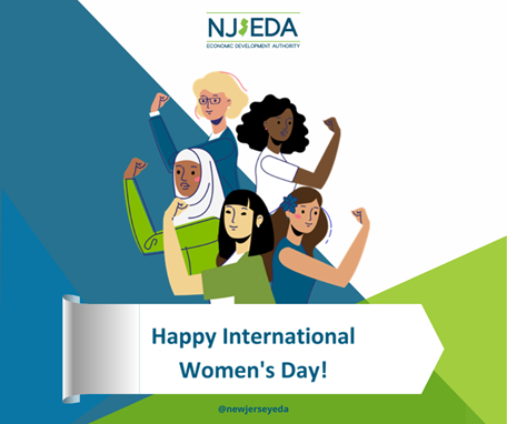 NewJerseyEDA's tweet photo. It's #InternationalWomensDay, the perfect time to celebrate the countless contributions that women make to NJ's economy. Sending a particular shout out to orgs like @WCECNJ, @digundiv, @NJAWBO, @GoldenSeeds, @LatinasinBizus &amp; @LAEDA1 that work daily to help women-led biz thrive! https://t.co/seaHCxl3IX
