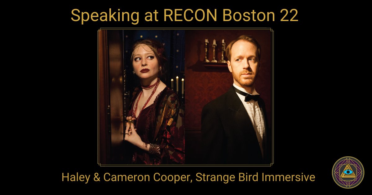 Reality Escape Convention (@realescapecon) on Twitter photo We are excited to announce our first speakers for #RECONBoston22. Haley & Cameron Cooper from <a href="/strangebirdimm/">Strange Bird</a> will talk about how the Magic Circle enables immersive game design. To learn more about Haley & Cameron and RECON visit realityescapecon.com/speakers-hosts/ We are excited to announce our first speakers for #RECONBoston22. Haley & Cameron Cooper from <a href="/strangebirdimm/">Strange Bird</a> will talk about how the Magic Circle enables immersive game design. To learn more about Haley & Cameron and RECON visit realityescapecon.com/speakers-hosts/