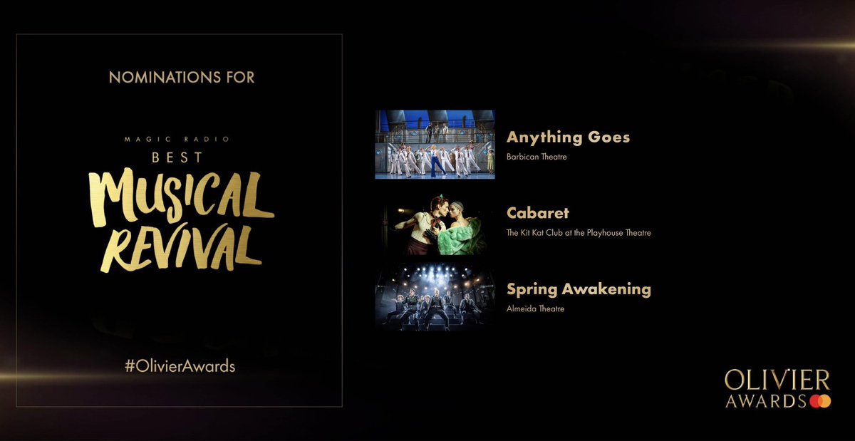 Our little show has been nominated for NINE #OlivierAwards …so very proud of the entire #AnythingGoes family 💙

<a href="/AnythingGUK/">Anything Goes Musical</a> <a href="/OlivierAwards/">Olivier Awards</a> <a href="/TrafalgarEnt/">Trafalgar Entertainment</a> <a href="/BarbicanCentre/">Barbican Centre</a>