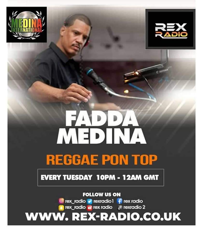 rexradio1's tweet photo. https://t.co/0uz9uNjFMr
Don't forget tonight it is the new Reggae Pon Top Show #9 2022. Be sure to tune in 5pm Est/ 10pm UK time.
#reggaepontop #faddamedina #medinainternational #music #reggae #london #usa #global #rexradio https://t.co/z5idYnXpyS