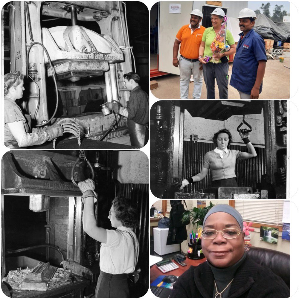 AjaxCECOEPS's tweet image. #InternationalWomensDay brought us memories captured from the past when our women were on the job. We have women in different departments today, working “remotely”… even one of our Project Managers currently working on site in India! #AjaxCECOEriePress #KeepForgingAmerica