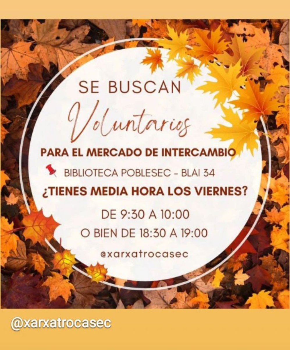 Si quieres formar parte de este lindo proyecto de sostenibilidad y colaborar aunque sea puntualmente, escríbenos a trocasec@gmail.com
<a href="/CooperaSec/">CooperaSec</a> <a href="/Somlaclau_ass/">Som la Clau</a>