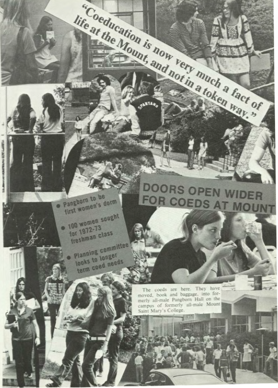 MSMU's tweet photo. Happy #InternationalWomensDay! The Mount became coed 50 years ago. Women were admitted as commuters in the fall of 1971 and residential students the following fall.
Check out this short #MountHistory video about the historic change: https://t.co/Ml8td3jVtl https://t.co/RXaJ5MGJIv