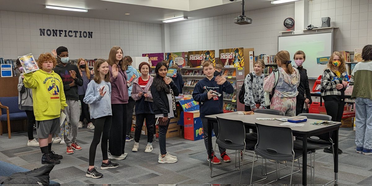 LSMSlibrary's tweet image. Nothing more fun than seeing students excited about getting a new book at the Book Fair!