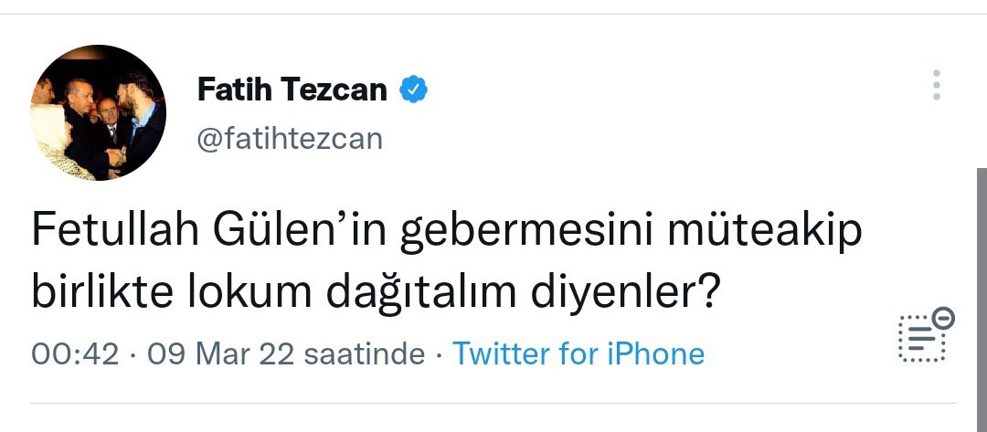 Fetullah Gülen'in ölüm haberini çorbasına gözyaşı akıtarak alan Fatih Tezcan iki yüzlülüğü
