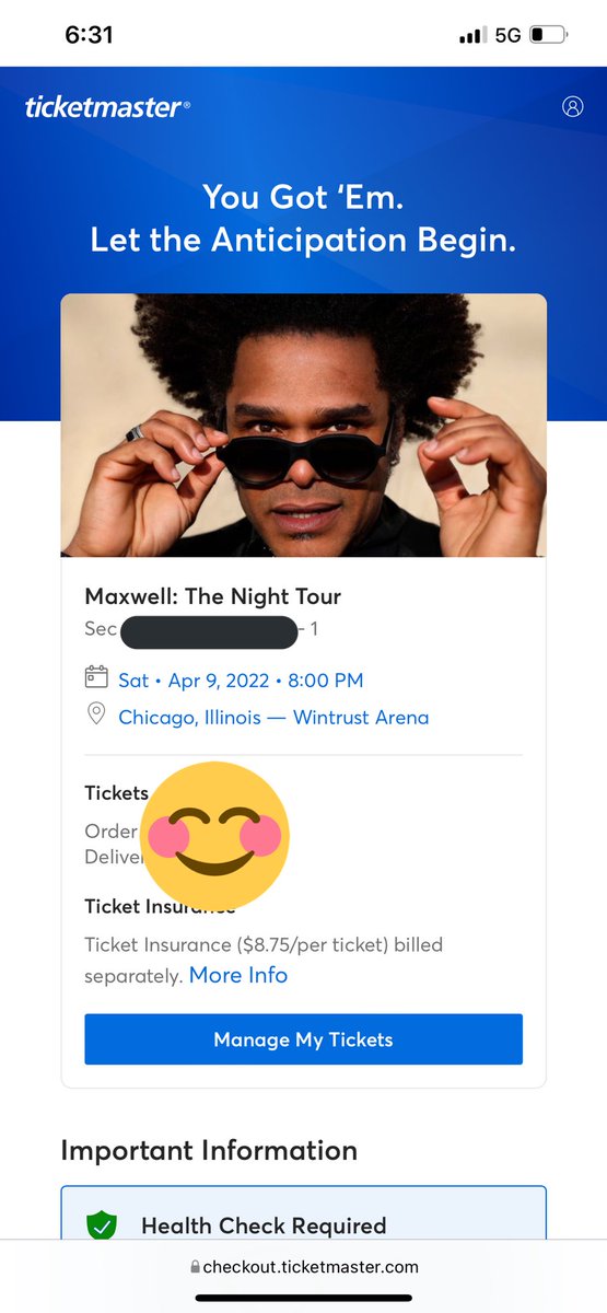 Caramel__Kush's tweet photo. @_MAXWELL_ My dream come true. Im finally going to see my fave in concert 🥳🙌🏽 #UrbanHangSuite #Embrya https://t.co/k4vItKd4tu