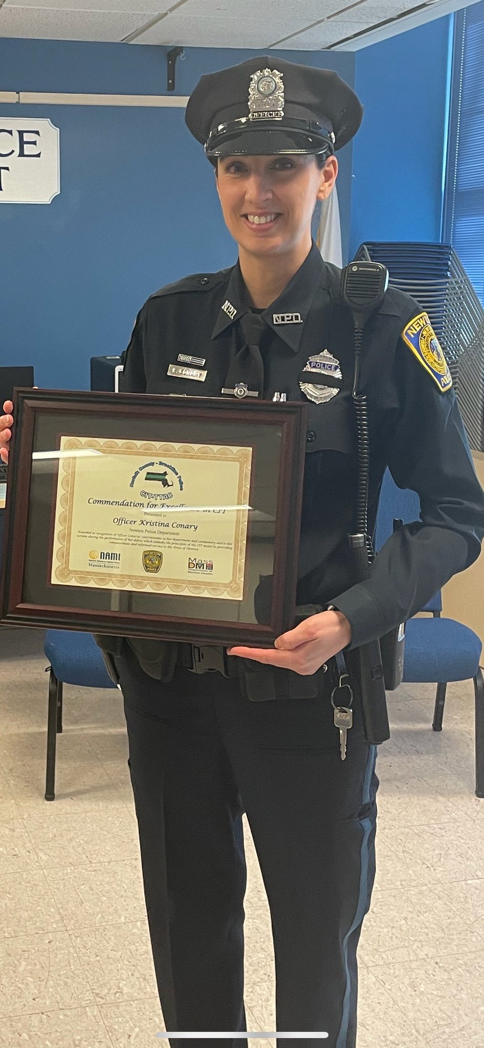 Newton Police Dept. on Twitter "Officer Kristina Conary was presented