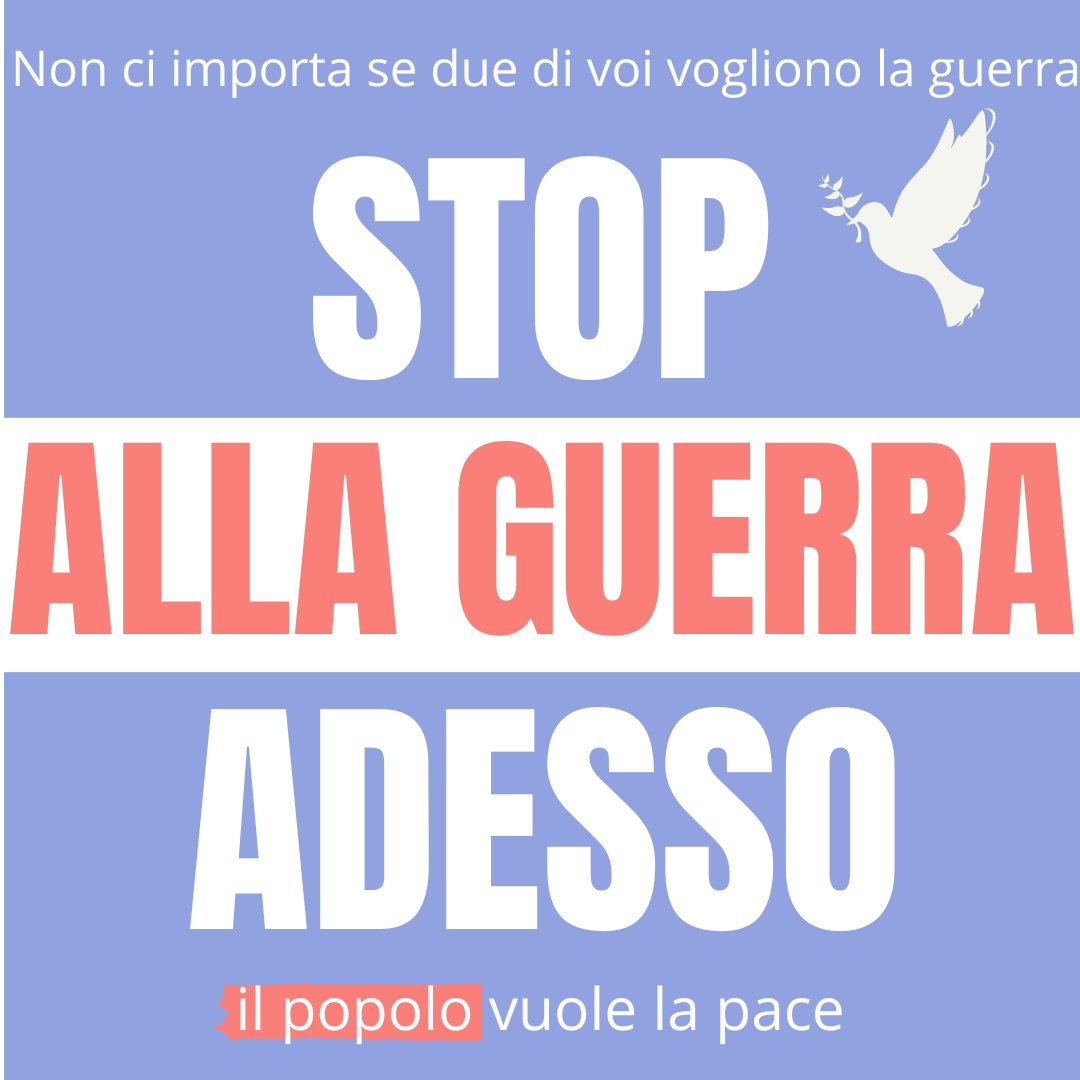 GlobalFlashmob's tweet photo. L'unica soluzione è la #PACE. Violenza chiama solo altra violenza. Il mondo vuole la pace. Adesso.
#noguerra #StopTheWar #Fuoridalcoro #Russia #Zelensky #Ucrainarussia #Ucraina #dimartedì  @fuoridalcorotv https://t.co/0dPxBciYyH