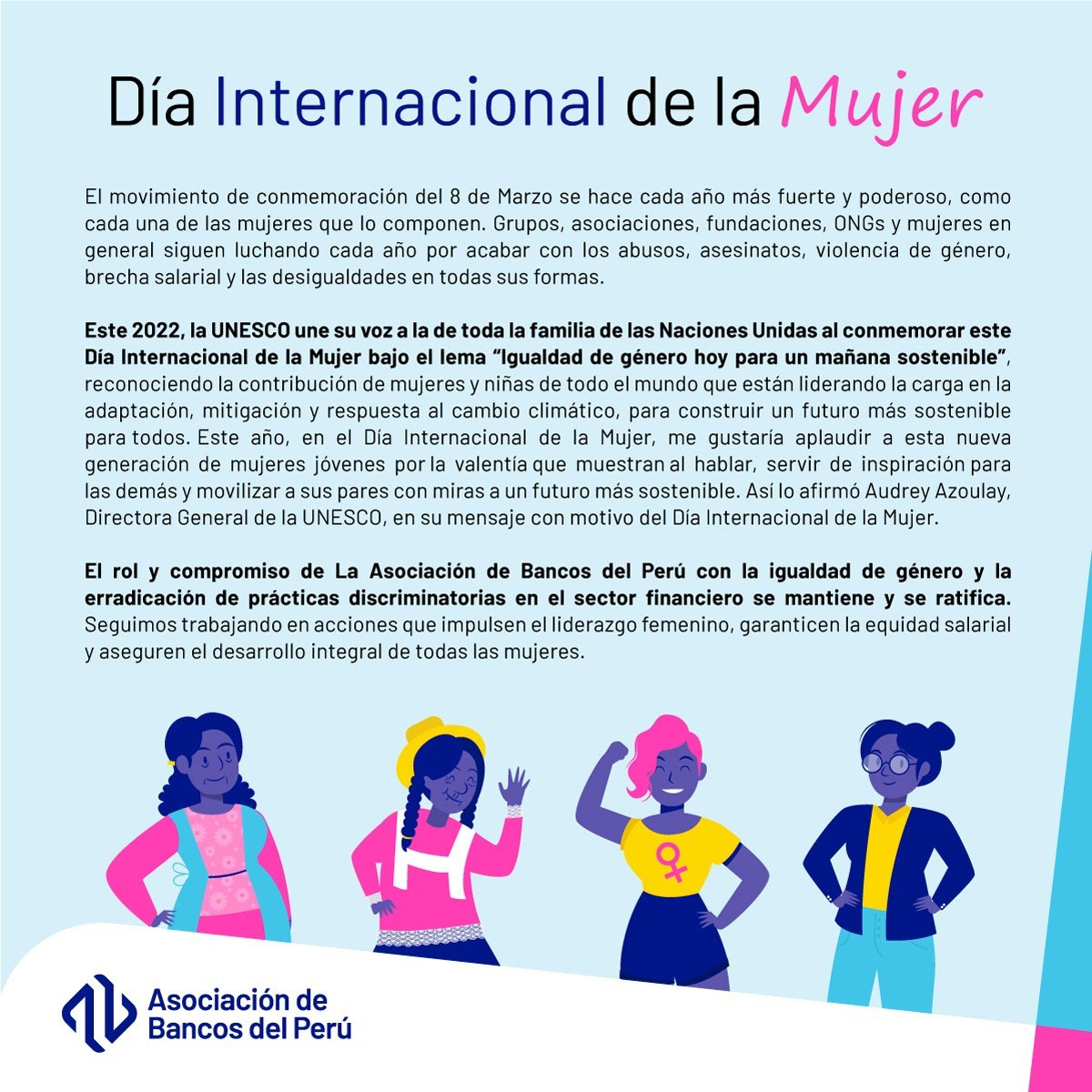 asbancperu's tweet photo. Día Internacional de la Mujer #8M https://t.co/LCl3r7FRnS