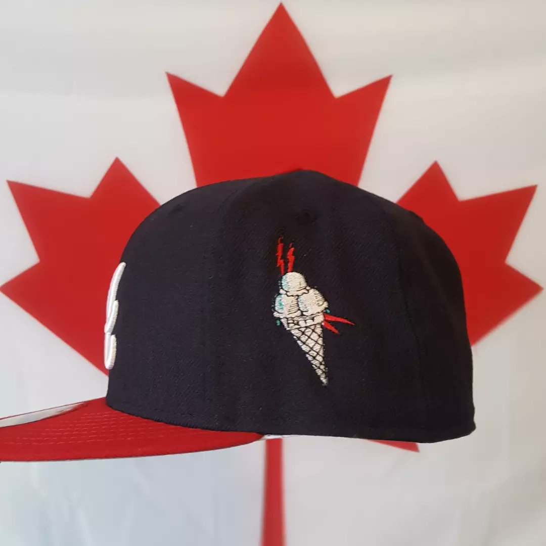 8V_Collective's tweet photo. This custom fitted I made is a salute to @gucci1017 and his iconic ice cream tattoo.

This is a 1 of 2 custom that's not for sale. Brrr! 🍦🔴

#guccimane #8V #eightfive #atlanta #ATL #braves #59fifty #neweracap #bouldercrest #fhsociety https://t.co/T4MlnGeorK