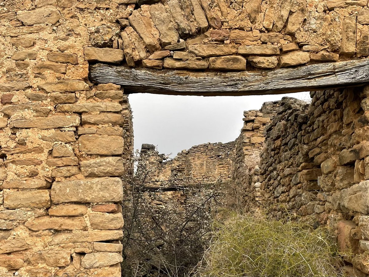 PereRV's tweet photo. La llinda feixuga, encorbada. Pedres (i cases!) desgastades pel plugim i el pas del temps. I l’heura, que -diuen-tot ho ofega. Fins i tot, potser, a la Mercè…
#comiols #poblesabandonats https://t.co/3TJf0b4GkI