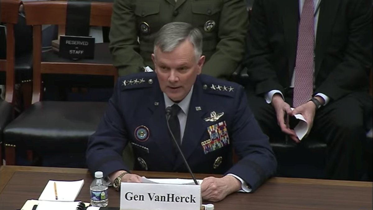 USNorthernCmd's tweet photo. "We need to identify the key critical infrastructure that needs defense. Those things that would be strategically significant in a crisis, that can bring us to our knees, whether that be power projection, finance, energy..." General VanHerck at today's HASC hearing. https://t.co/JMtX94YNsG
