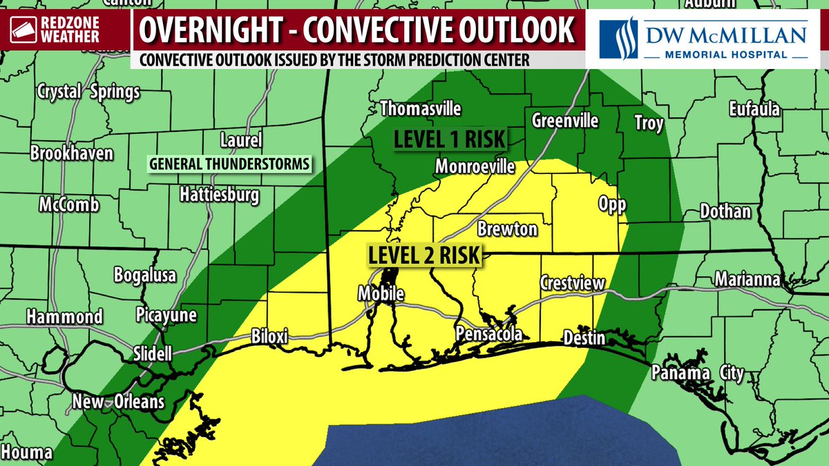 The overall risk of severe storms continues to expand. SPC now has a large chunk of our local area involved in their Level 2 (out of 5) severe weather risk. 

Tornadoes and damaging wind gusts will be the concerns.

10PM to 7AM window with core risk happening from 1AM to 5AM.