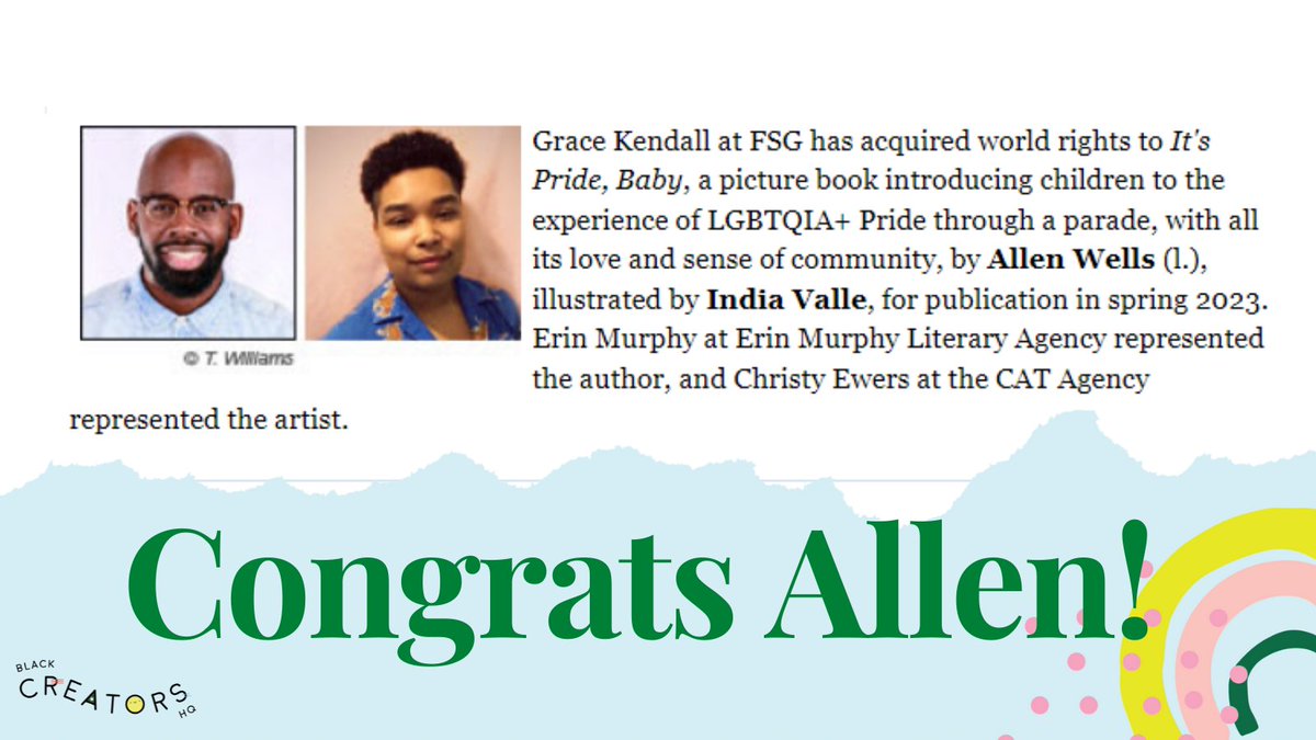 We are so, so happy for you <a href="/AllenwritesWell/">Allen Wells YVONNE CLARK 2025</a>! You're on fire! 🔥🔥🔥 Congratulations to everyone who made this deal happen and to the lovely illustrator <a href="/indiavalleart/">India Valle ✨</a> working on this project.