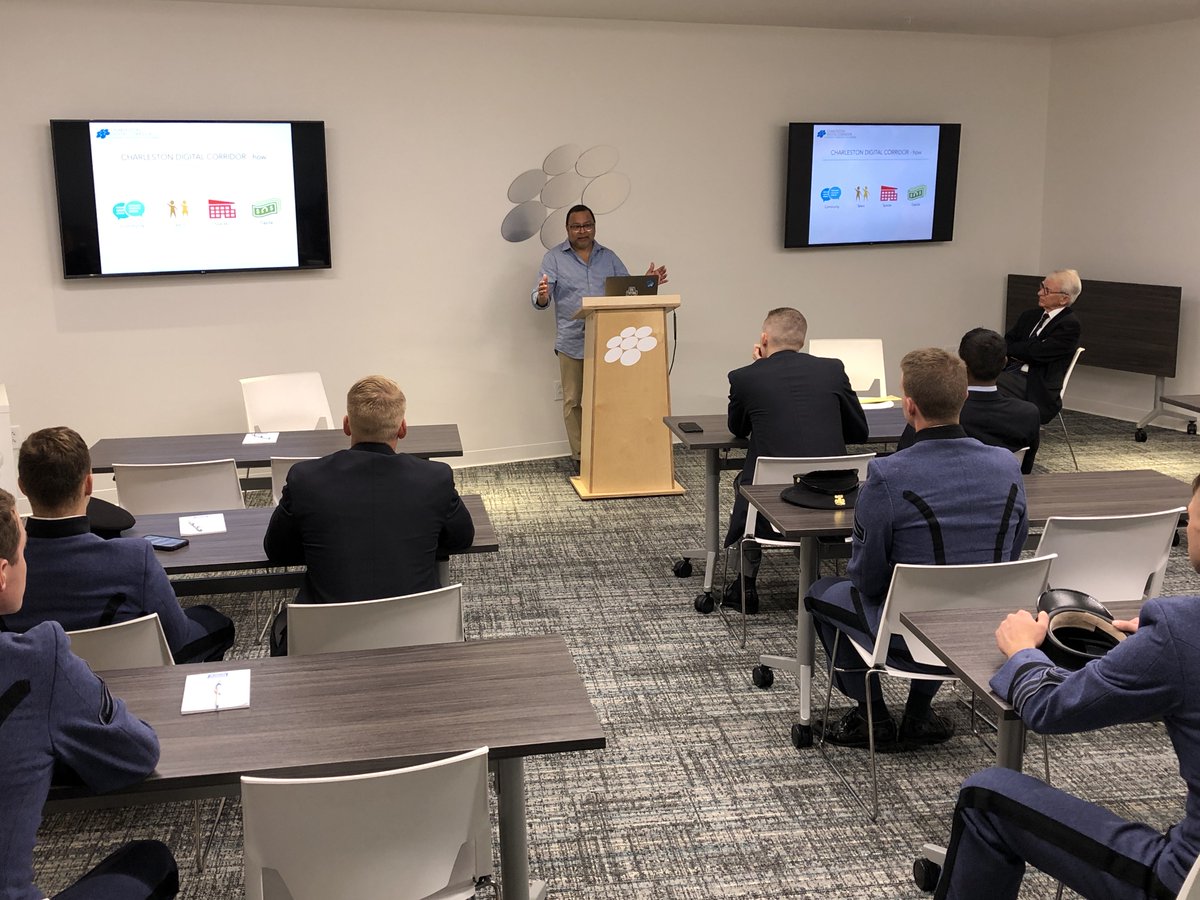 Pleased to host former Mayor Riley's <a href="/Citadel1842/">The Citadel</a> class, The Making of Modern Charleston, today at the Flagship. #chstech #wheretechthrives