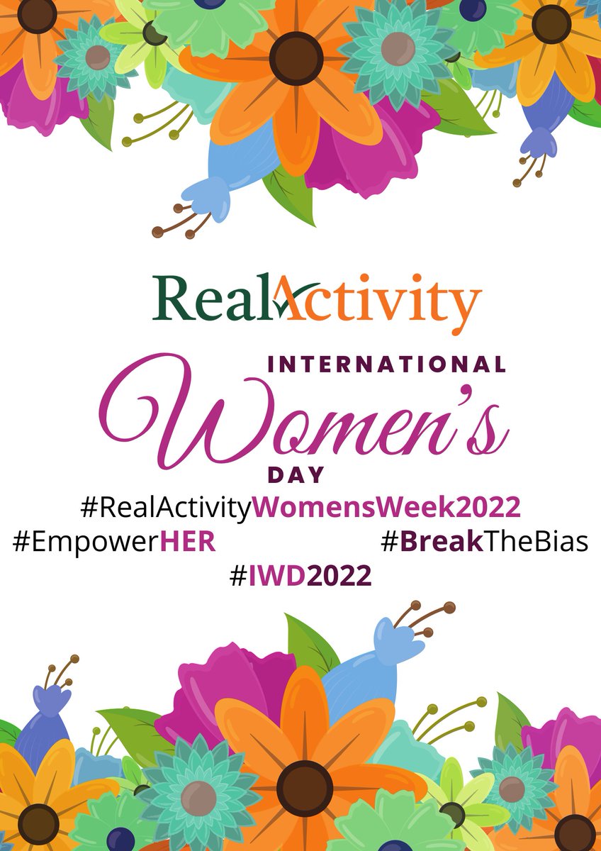 realactivityusa's tweet photo. Happy International Women's Day to all of our incredible female team members, partners and customers! #diversity #equity #wwteam #womenintech #womeninhealth #iwd2022 https://t.co/zgChlNS5Mn