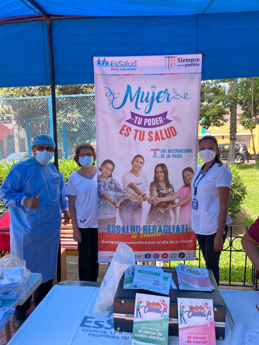 EsSaludPeru's tweet photo. ¡Lanzamos la campaña "Mujer, tu poder es tu salud" por el Día Internacional de la Mujer ! En la jornada se brindó atención sobre prevención y detección temprana de enfermedades crónicas, autoexamen de mama, entre otros servicios, beneficiando aproximadamente a 800 mujeres. #8M https://t.co/lpZx2jY6w0