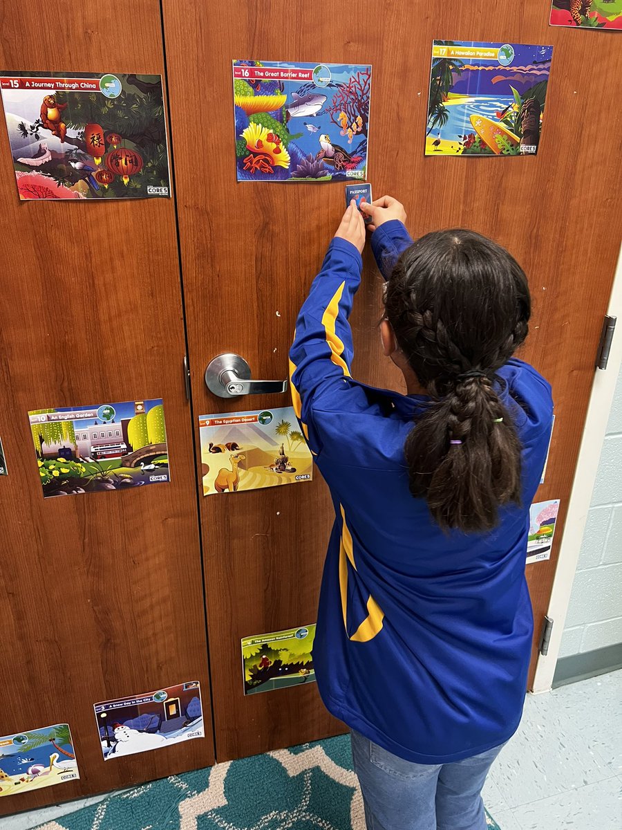 VeronicaBalli's tweet photo. The buzz & excitement we heard as @FieldsFalcons received their passports was exactly what @ileana0381 & I am were aiming for. Our vision to implement an interactive @LexiaLearning board is complete. Passport to Learning is a hit! @JGoLexia #fieldsinpires #DyslexiaSuccessMISD https://t.co/MGcKq3wWME