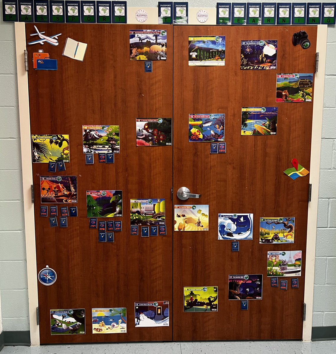 VeronicaBalli's tweet photo. The buzz & excitement we heard as @FieldsFalcons received their passports was exactly what @ileana0381 & I am were aiming for. Our vision to implement an interactive @LexiaLearning board is complete. Passport to Learning is a hit! @JGoLexia #fieldsinpires #DyslexiaSuccessMISD https://t.co/MGcKq3wWME