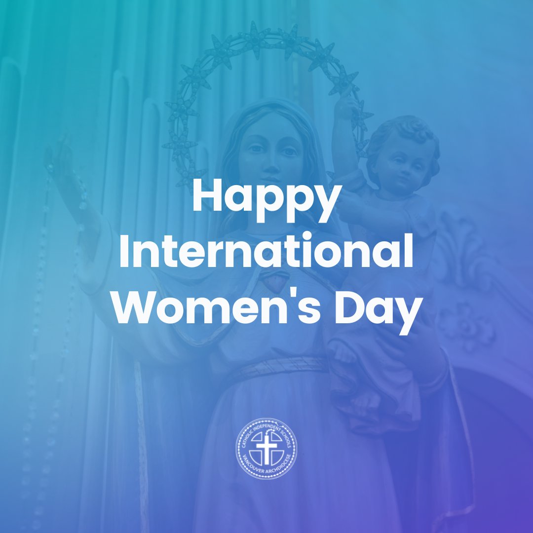 CISVA2's tweet photo. Happy International Women's Day! 💙🥳 Thank you to all our teachers, staff, students, and community members for all you do, but most especially for who you are! Read St. John Paul II's Letter to Women: https://t.co/CzFdX1KVyY #IWD2022 #CISVA #bced #MakeAFuture #catholicteacher https://t.co/Q91EvwK48v