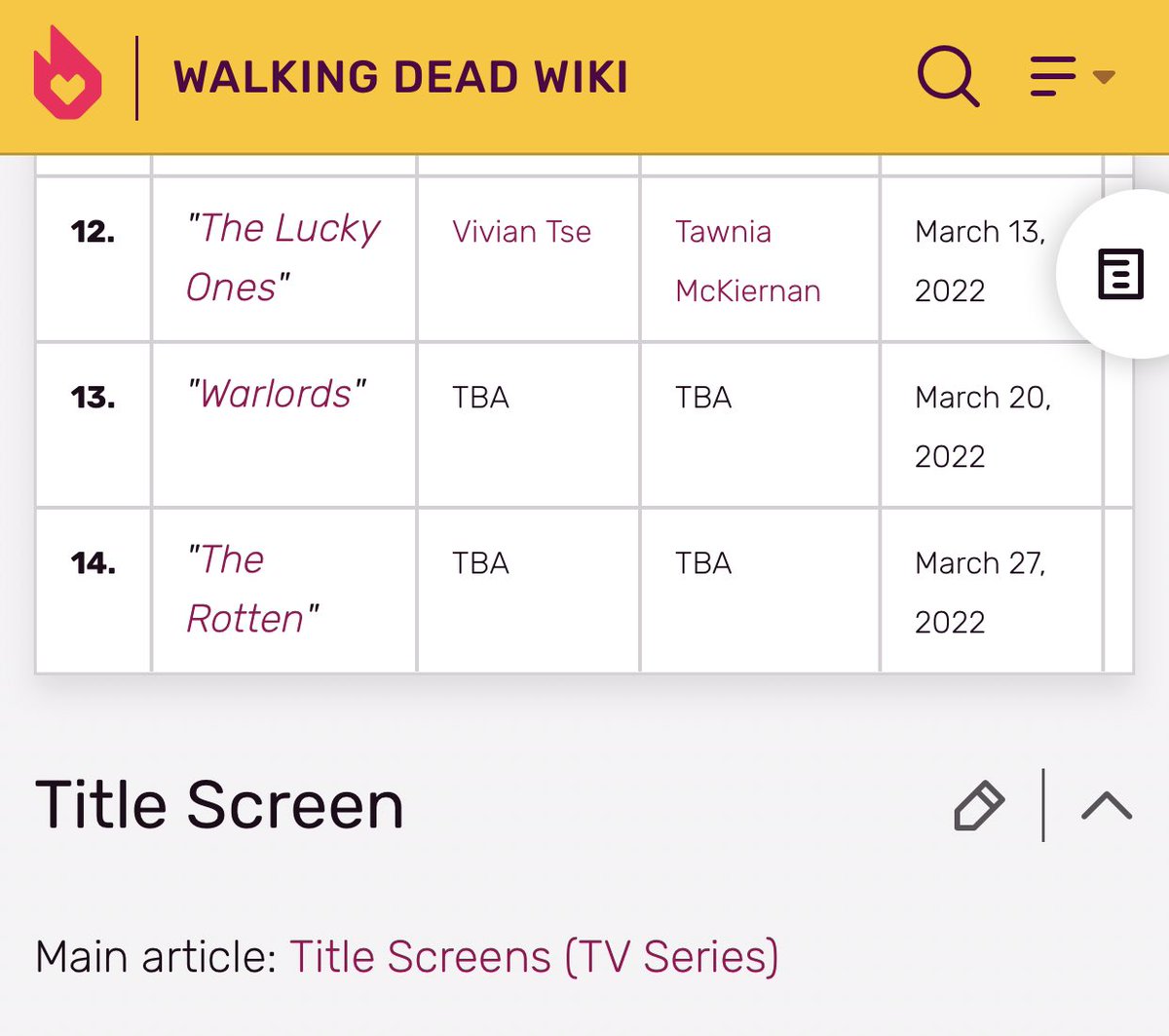 NocbroNation's tweet photo. #TheWalkingDead Season 11 Episodes 15 & 16 Titles STILL haven’t been released.
These final 2 episodes in Part B are probably going to have HUGE things happening.
#TWD #TWDCommonwealth #TWDFinalSeason @WalkingDead_AMC https://t.co/ZI6VQn9vCs