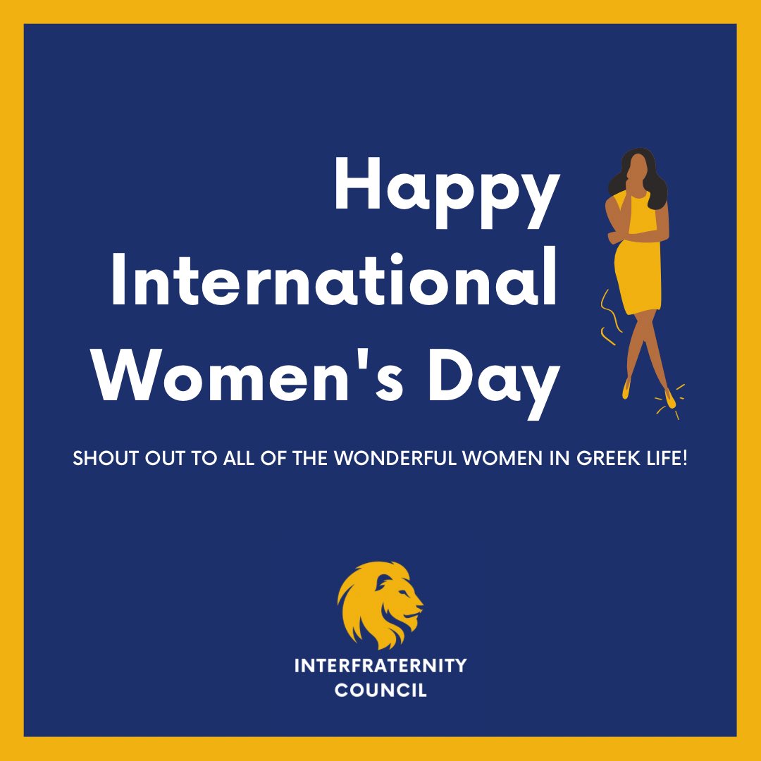 Happy International Women's Day from IFC! 💛 #GoGreek #TAMUC