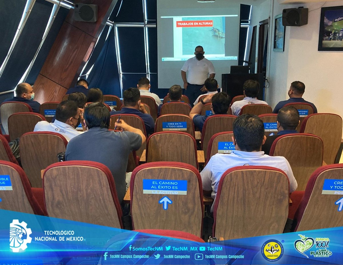 TecNMCampeche's tweet photo. Derivado de la firma de convenio con el Grupo Energético del Sureste se implementan cursos de capacitación sobre trabajos en altura y espacios confinados al personal operativo mediante los instructores certificados del Instituto Tecnológico de Campeche del #TecNM 
 #SomosOcelotes https://t.co/piexbvQTG6