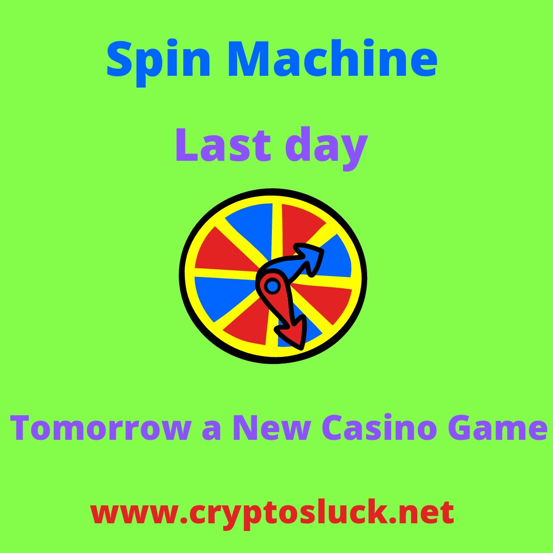 CryptosLuck's tweet image. Last day of the spin machine, enjoy and spin the wheel of fortune

Tomorrow we have a new casino game for you, wait!

Spin the Wheel now here 👇
cryptosluck.net/spin