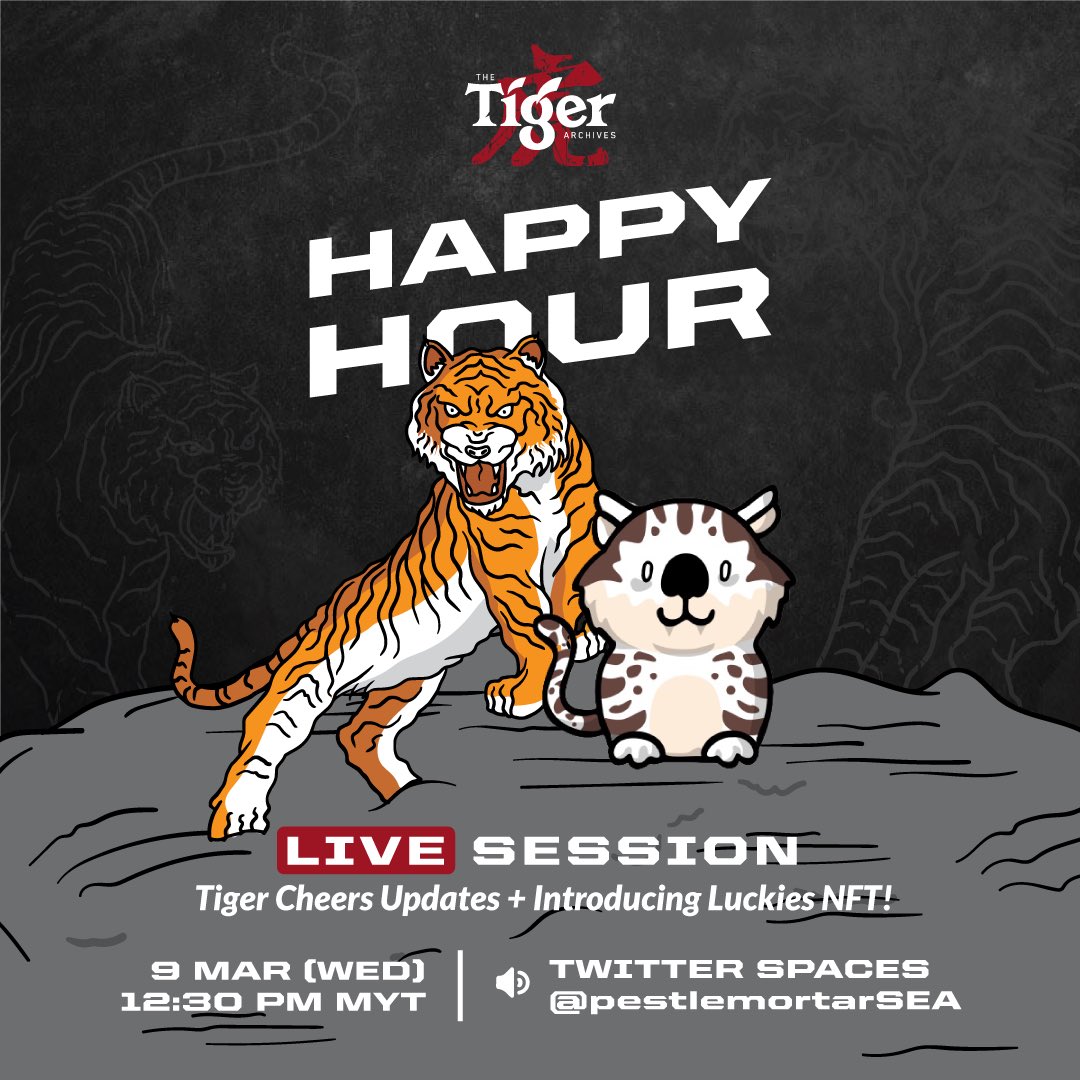 GM! Midweek connect later at 12:30pm GMT+8. Be sure to join us as we take you through our Tiger Cheers Beer redemption program. We’re also introducing some friends all the way west from Vancouver, Canada 🚀
