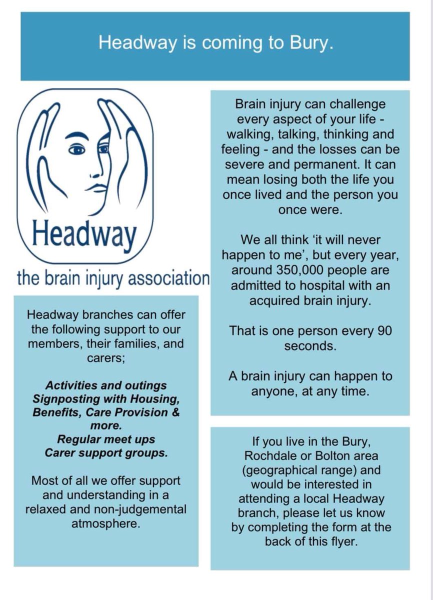 CCMRehab's tweet photo. @WillCurvis @traceynev @GNev2 @JamesDalyMP @JamesFrith @trippier2 @Guy_Garvey Hi this is the flyer and the contact for a registration form is jay.lomax@headway.org.uk thanks! https://t.co/Pu4XqxjM38