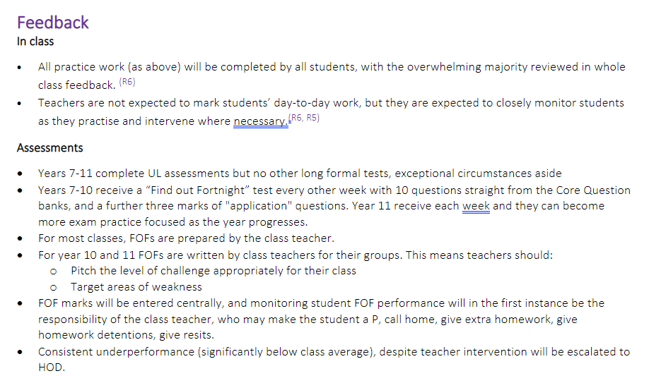 adamboxer1's tweet photo. This is our department's feedback policy if anyone is interested, but the very fact that people are like "what do you do instead" is worrying. Marking is a NOTHING, it's like saying "oh you don't begin your class with a ritual dance, what do you do instead?" https://t.co/P8K6VgKPjP