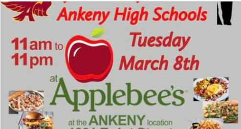 CentennialProm's tweet photo. After Prom Fundraiser at Applebees tonight!  They are donating 50% of sales! This is huge! Don't cook tonight and grab some riblets or burgers. 🍔🍔🍔 https://t.co/pb9nLSdiuW
