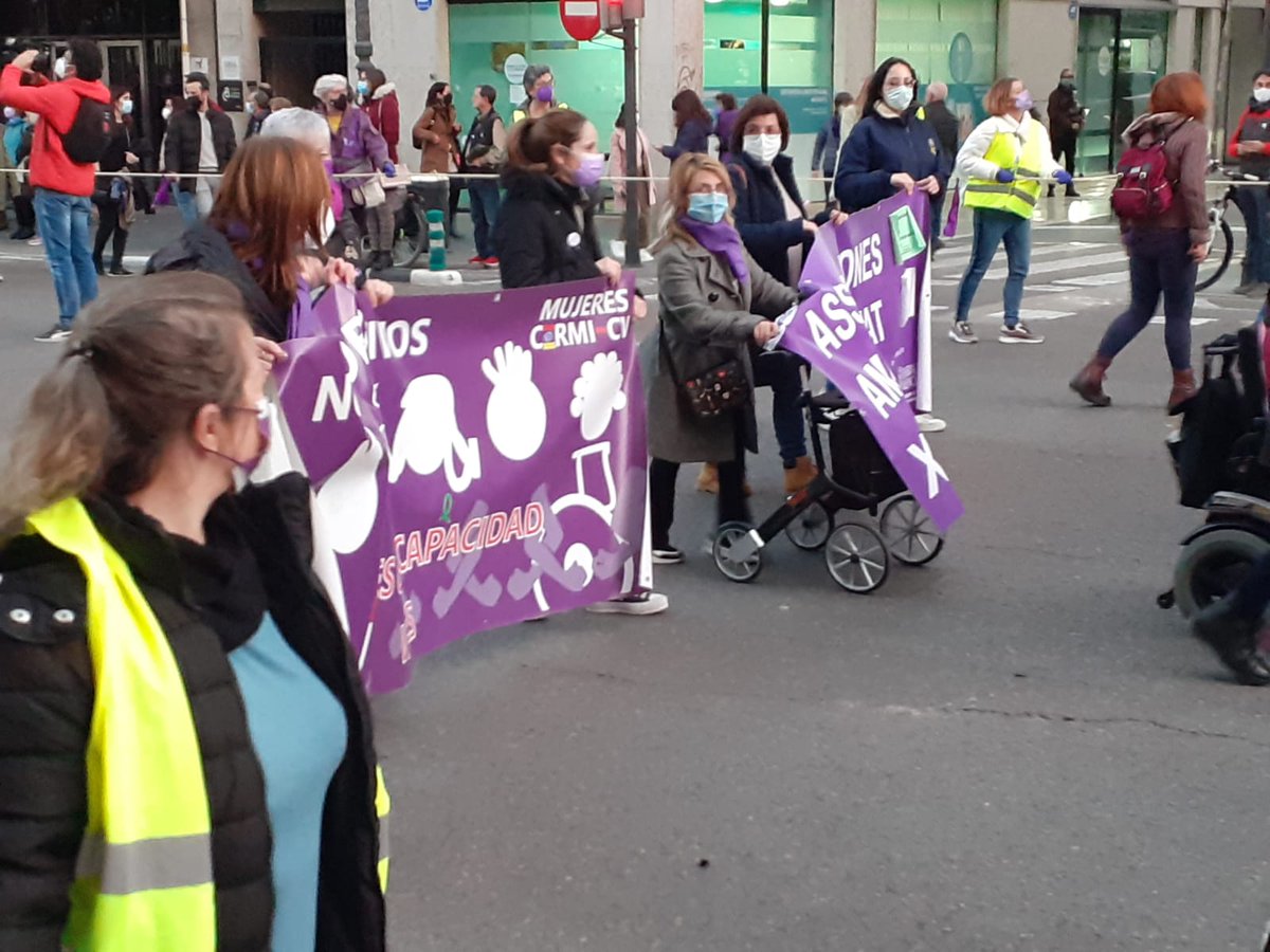 #8M2022 #8Marzo #MujeresyNiñasConDiscapacidad #MovimientoCERMICV #manifestacion8M #8MValencia   #Diadelamujer2022 #DiaDeLaDona2022 HOY Y TODOS LOS DIAS CONQUISTANDO Y REIVINDICANDO 👩‍🦰👩‍🦱👩‍🦽👩‍🦯