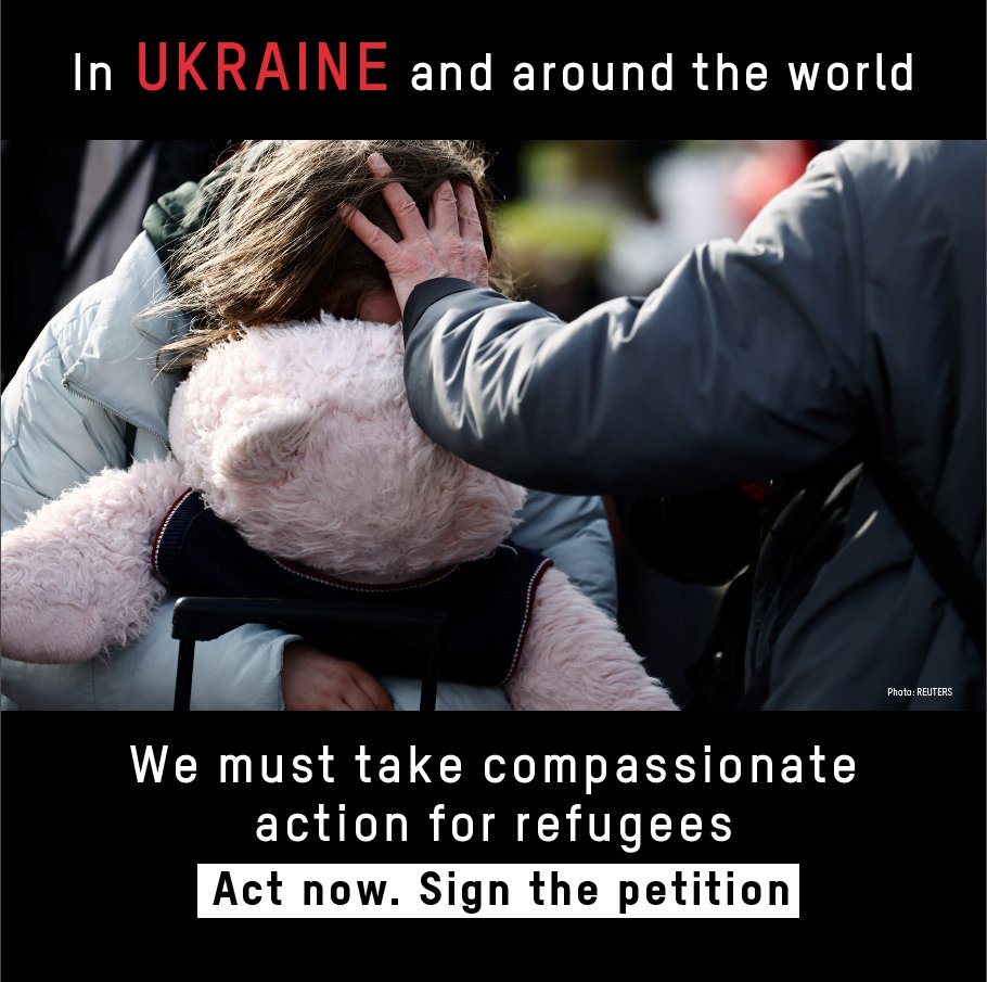 People in #Ukraine – and around the world – are facing unimaginable conflict, yet the UK’s policies towards refugees are inhumane. It’s time for change. Show your support. Sign our petition today at bit.ly/ActionForRefug…