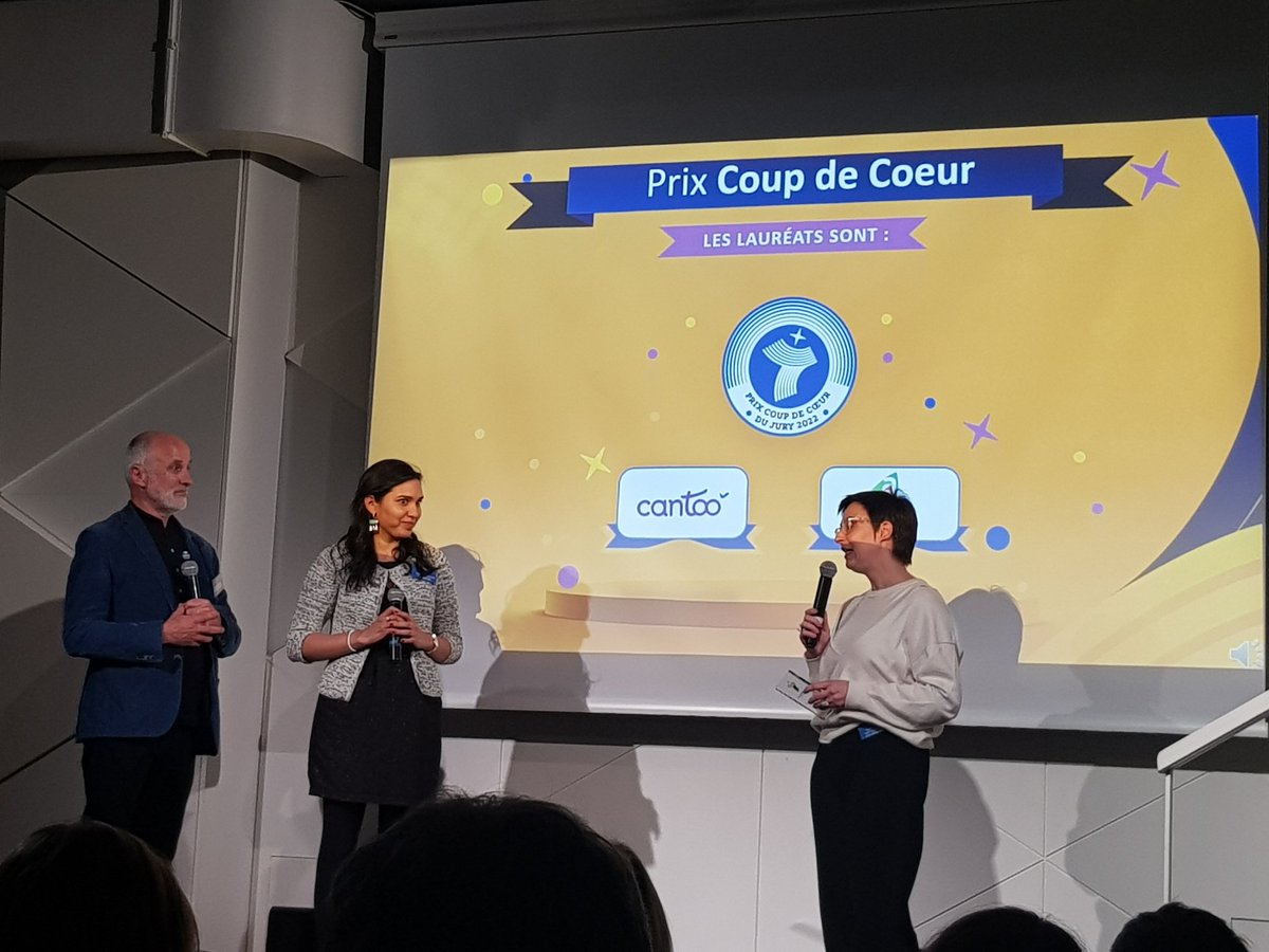 sgAFINEF's tweet photo. 👏👏👏 à #CantooScribe lauréat du prix Inclusion ET prix coup de cœur des Trophées EdTech de la formation professionnelle 🤗🥳🚀, l'inclusion au centre ! https://t.co/UCfMkaBLXT