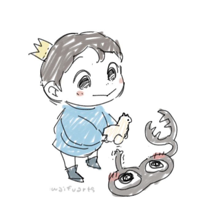 waifuartz's tweet photo. bojji makes a present for kage https://t.co/KGAy4xBfoF