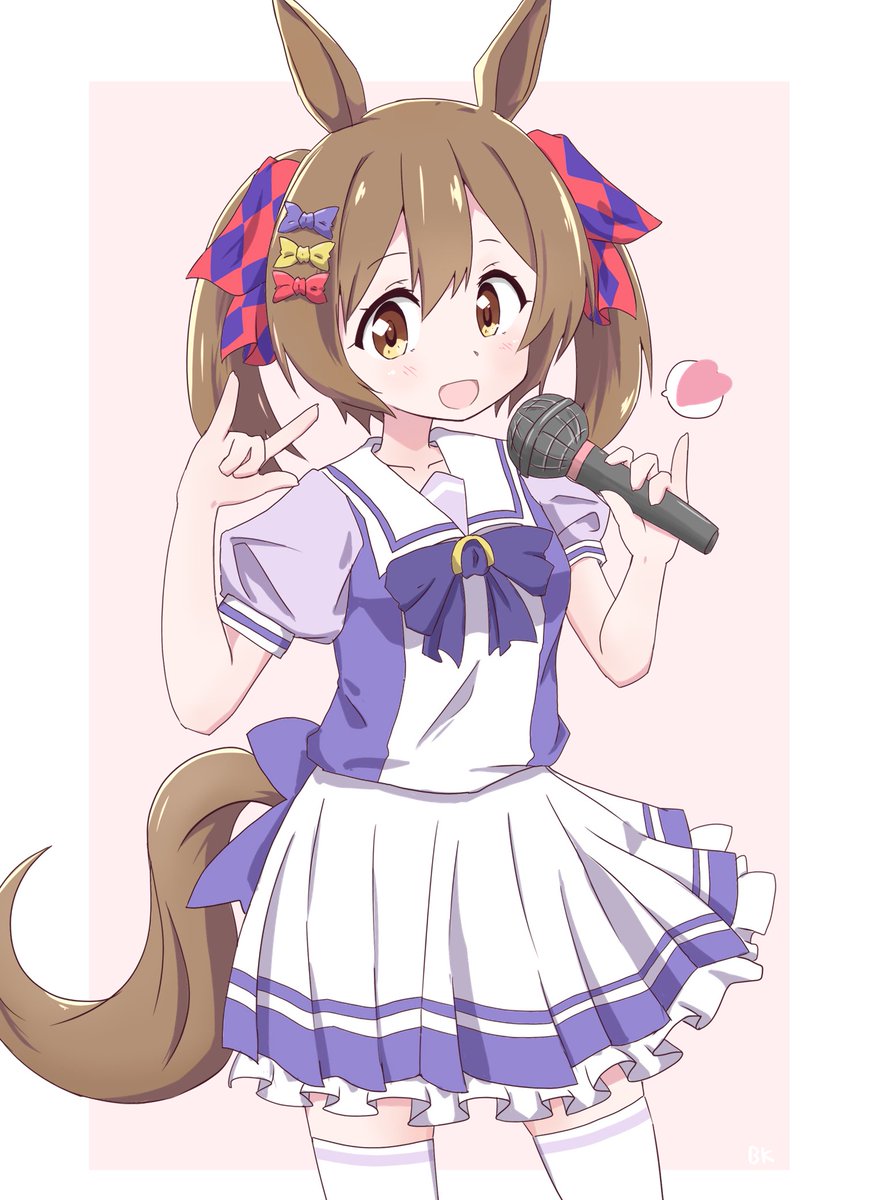 ウマ娘「ファル子☺🎤

砂のハヤブサ🐦って二つ名超カッコ良い…
ヒヒーン🐴

#ウ」|だいひのイラスト